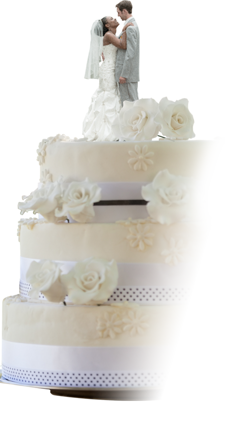 Couple on cake